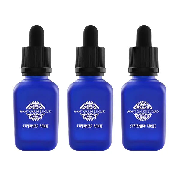 0mg Avant Garde E-liquid Superhero Range Range Glass Shortfill 30ml (Various VG/PG) - Vaping Products