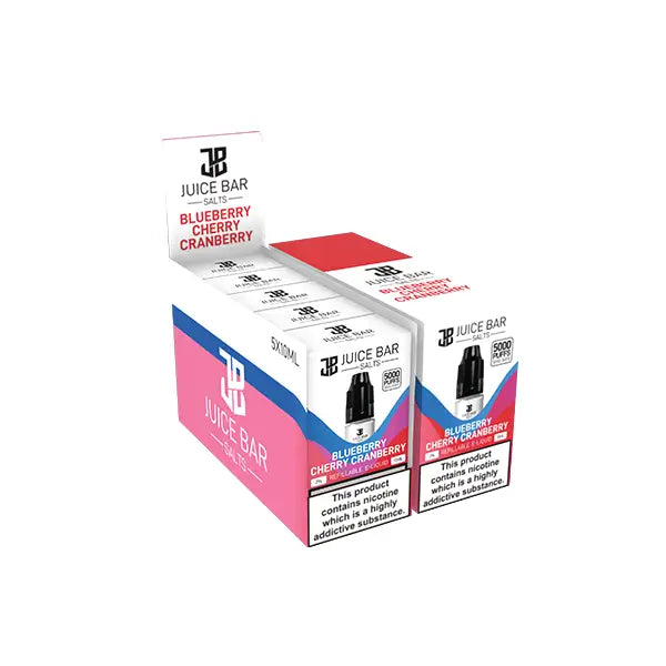 20mg Juice Bar Salts 10ml Nic Salts - Pack Of 5 (50VG/50PG) - Vaping Products