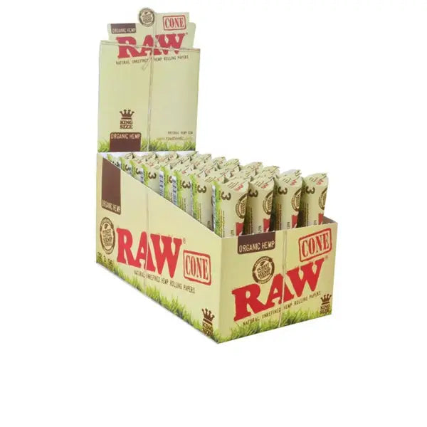 3 x 32 RAW Organic Hemp King Sized Pre-Rolled Cones - Smoking Products