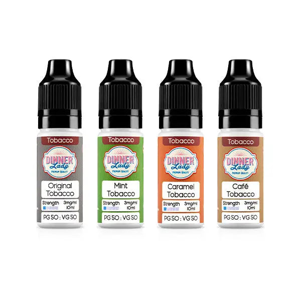 3mg Dinner Lady 50:50 Tobacco 10ml (50VG/50PG) - Vaping Products