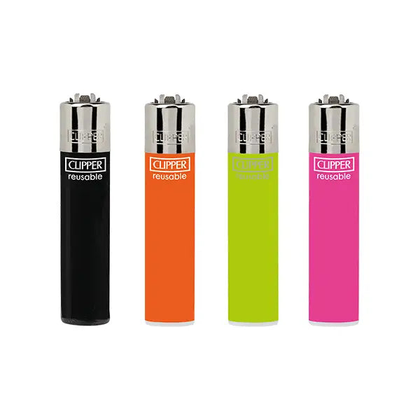 40 Clipper D40 CP11 Classic Flint Assorted Solid Colour Lighters - CL1C006UKH - Smoking Products