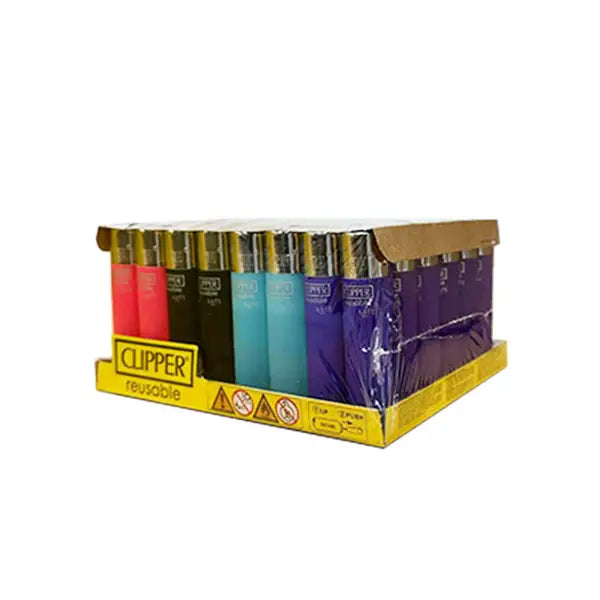 40 Clipper D48 CP11RH Classic Flint Soft Touch Colours Lighters - CL2A2269UKH - Smoking Products