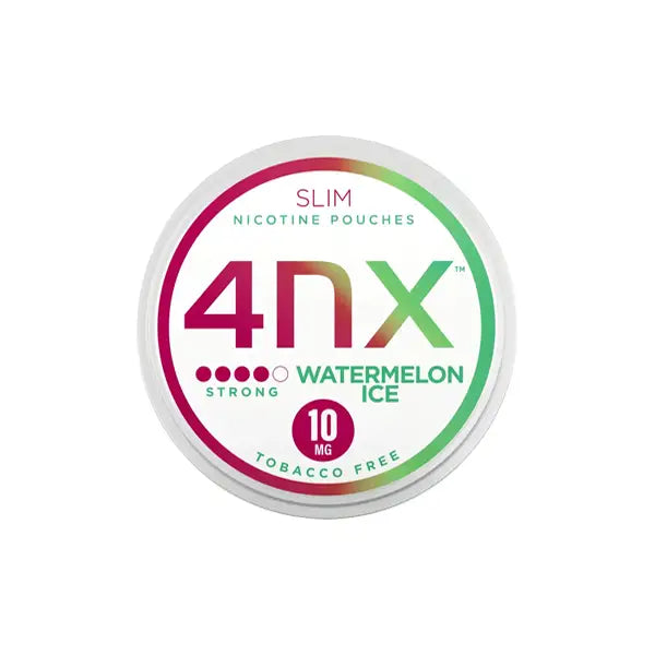 4NX 10mg Watermelon Ice Slim Nicotine Pouches - 20 Pouches - Smoking Products
