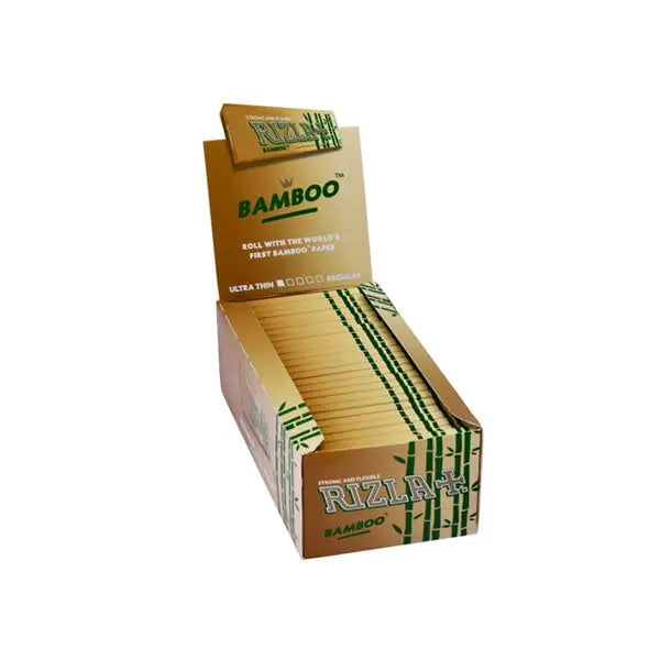 50 New Rizla Bamboo Ultra Thin Regular Rolling Papers - Smoking Products