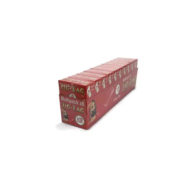 8 Booklet Zig-Zag Red Regular Size Rolling Papers - Pack of 10 - Smoking Products