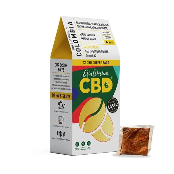 96mg Equilibrium CBD Coffee x 12 coffee bags - CBD Products