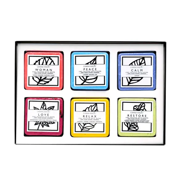 Canna Magic 100mg CBD Infused Bath Bomb Gift Set - 6 Pieces - CBD Products