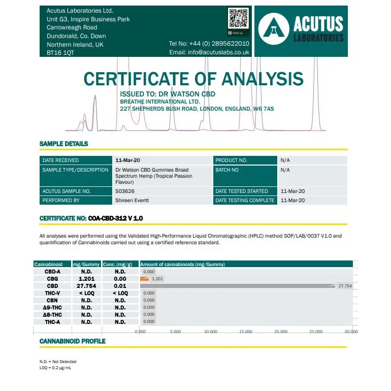 Dr Watson 100mg CBD Hemp Gummies Pack of 4 - CBD Products