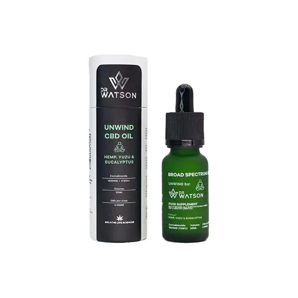 Dr Watson 1500mg Broad-Spectrum Unwind CBD Oil 20ml - CBD Products