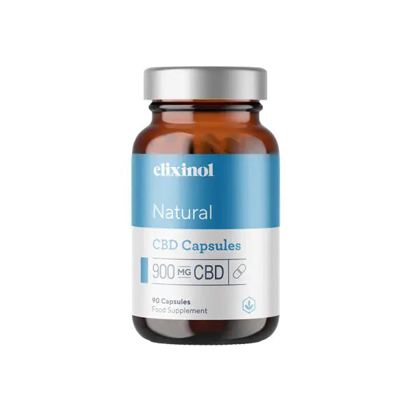 Elixinol 900mg CBD Hemp Oil Natural Capsules - 90 Caps - CBD Products