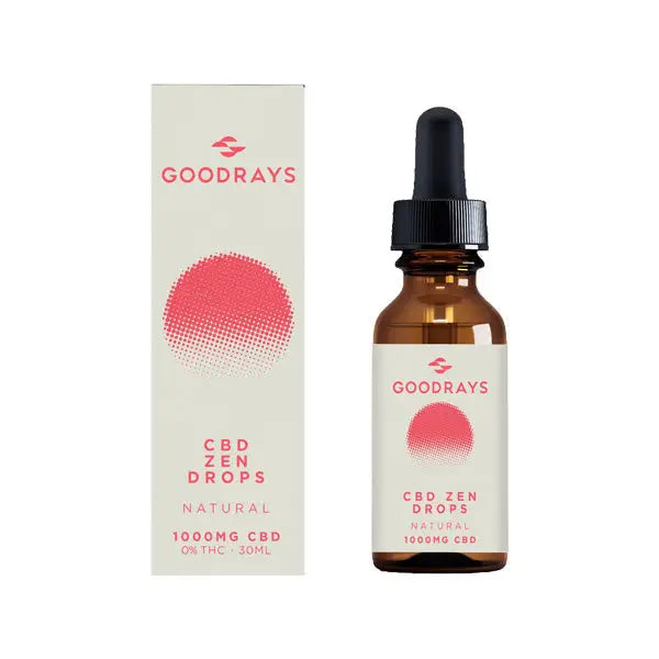 CBD Zen Drops with Dropper from Goodrays 1000mg Natural Zen Drops 30ml
