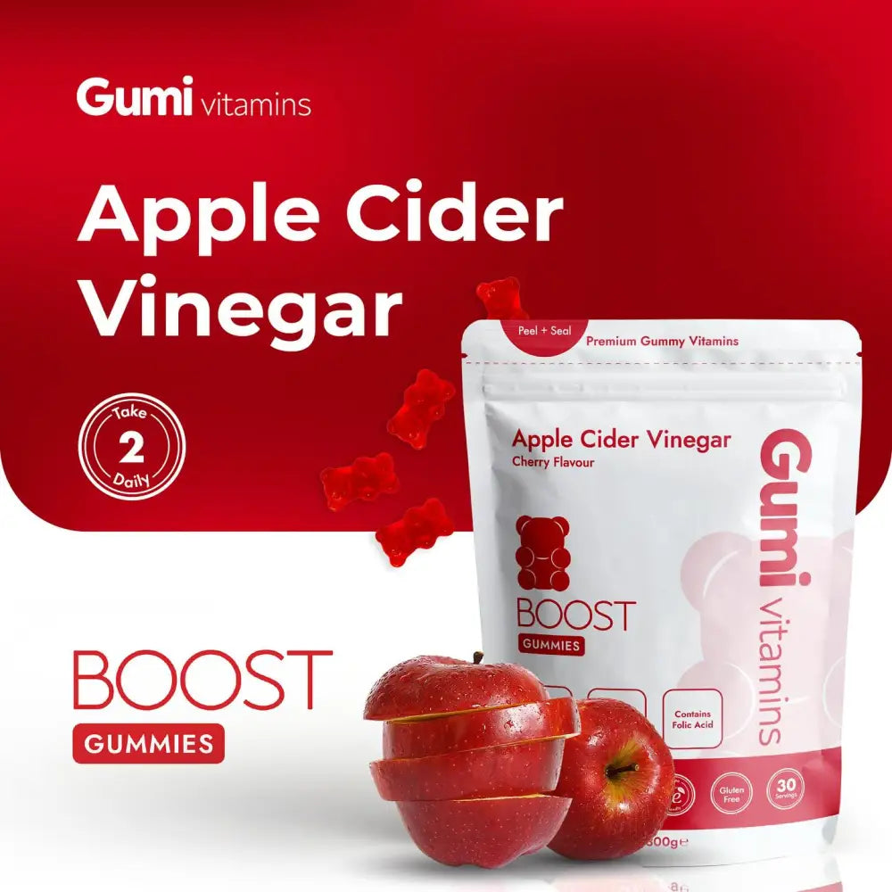 Gumi Vitamins Boost Apple Cider Vinegar Gummies - 60 Gummies - Nootropics & Supplements