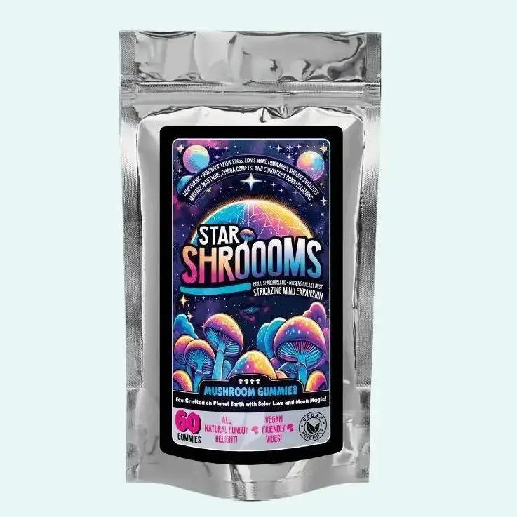 Innooova Starshroooms Nootropic + Adaptagenic Mushroom Gummies Full Pack - 60 Gummies - Fulfilment