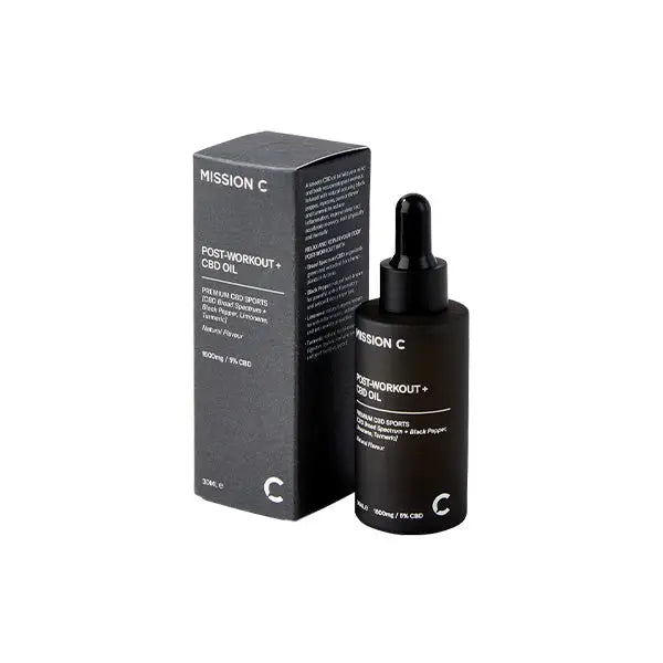 Mission C Post-Workout CBD Oil 1500mg 30ml for recovery after exercise