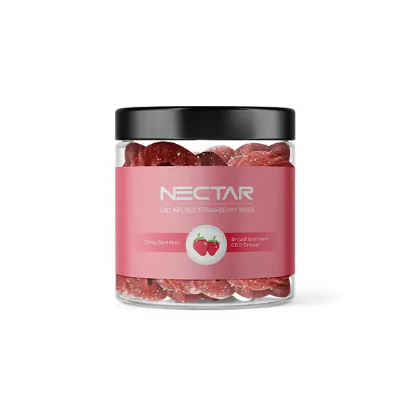 Nectar 500mg Broad Spectrum CBD Strawberry Rings Gummies - 20 Pieces - CBD Products