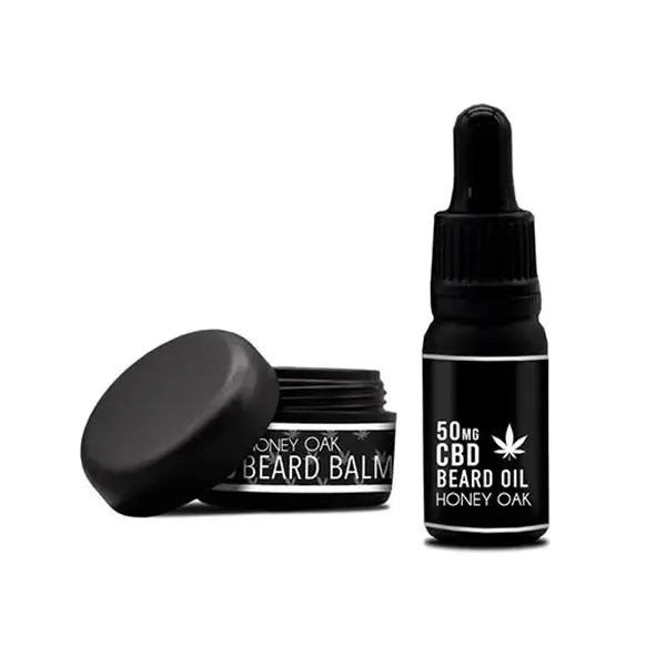 NKD 150mg CBD Twin Pack Honey Oak Beard Oil and balm - CBD Products