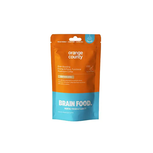 Orange County 120000mg BRAIN FOOD Focus Coffee Powder - 200g - Nootropics & Supplements