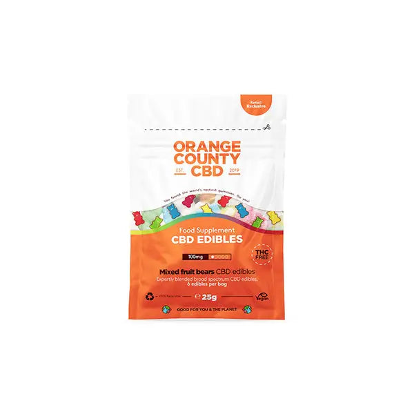 Orange County CBD 100mg Mini CBD Gummy Bears - 6 Pieces - CBD Products
