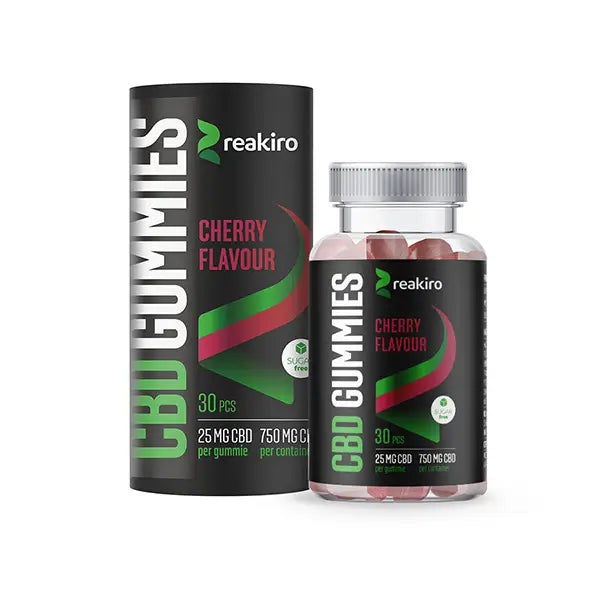 Reakiro 750mg Full Spectrum CBD Cherry Vegan Gummies - 30 Pieces - CBD Products