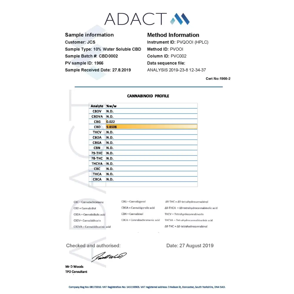Ultracalm 100mg CBD Gradual Tan Moisturiser Body 200ml Watermelon - CBD Products