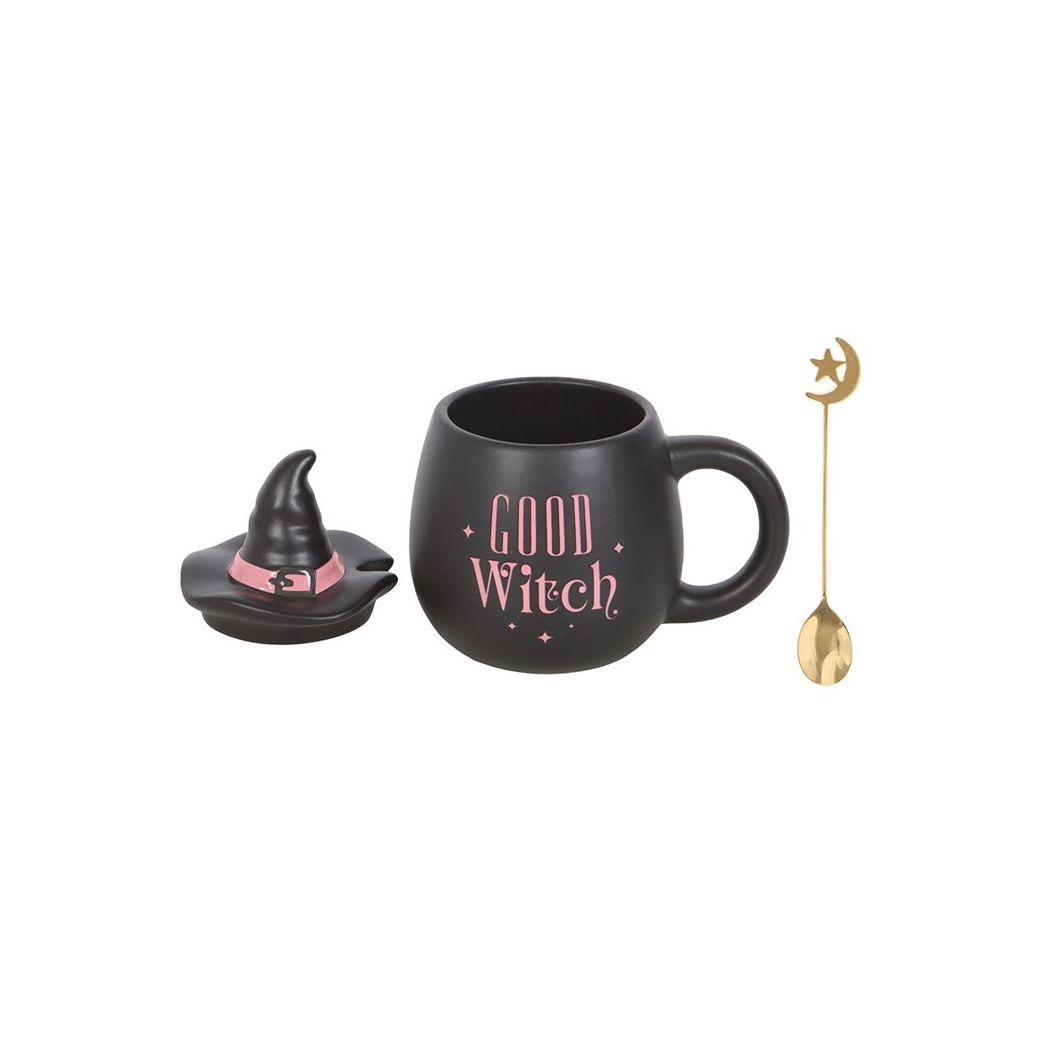 Good Witch Lidded Mug with Spoon