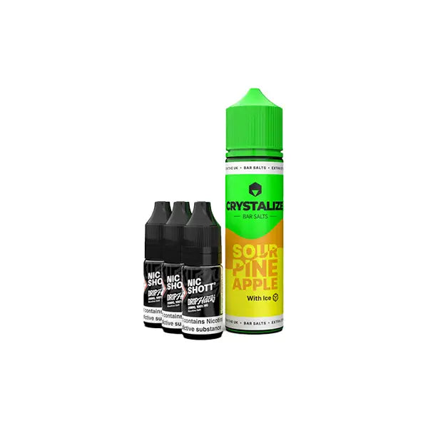 0mg Crystalize Bar Salts 60ml Longfill (50VG/50PG) - Vaping Products