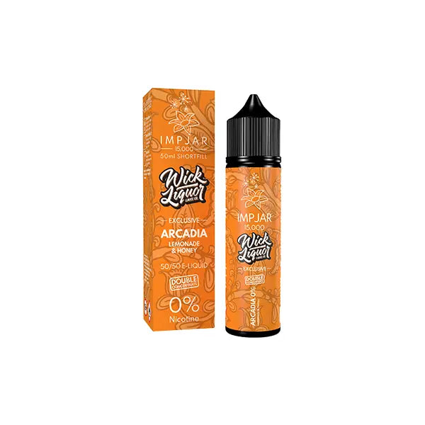 0mg Imp Jar x Wick Liquor 50ml Shortfill (50VG/50PG) - Arcadia - Vaping Products