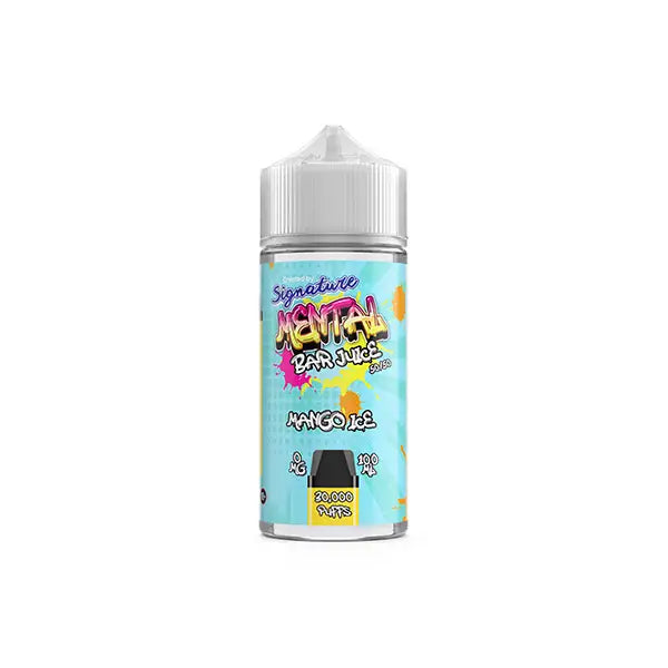 0mg Signature Mental Bar Juice 100ml Shortfill (50PG/50VG) Vaping Products