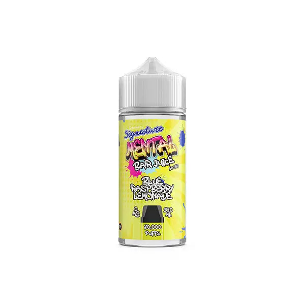 0mg Signature Mental Bar Juice 100ml Shortfill (50PG/50VG) - Vaping Products