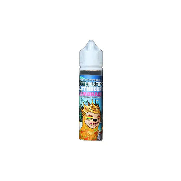 0mg Sloth Vapes 50ml Shortfill (70VG/30PG) (1 Free Nic Shot Per Shortfill) - Slothberry Lemonade - Vaping Products