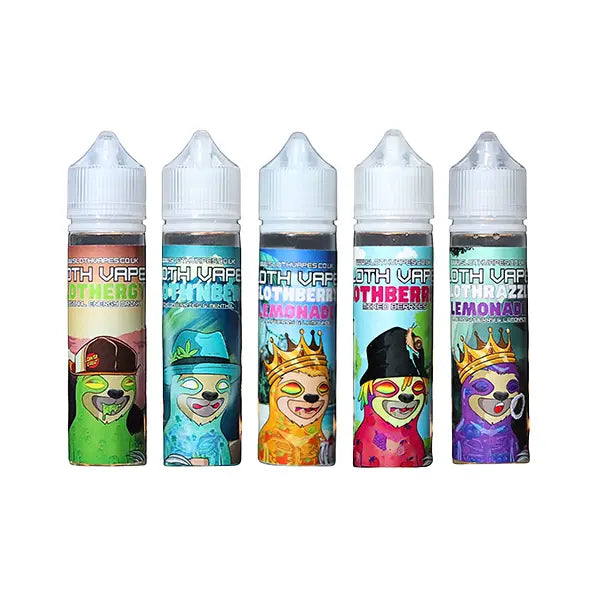 0mg Sloth Vapes 50ml Shortfill (70VG/30PG) (1 Free Nic Shot Per Shortfill) - Vaping Products