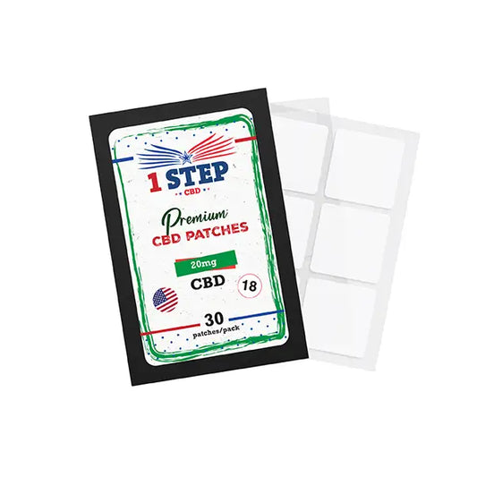 1 Step CBD 20mg CBD Patches Multi-Packs of 6 18 or 30 Patches - 30 Patches - CBD Products