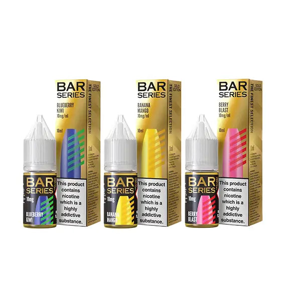 10mg Bar Series Gold Edition Nic Salt 10ml (50VG/50PG) - Vaping Products