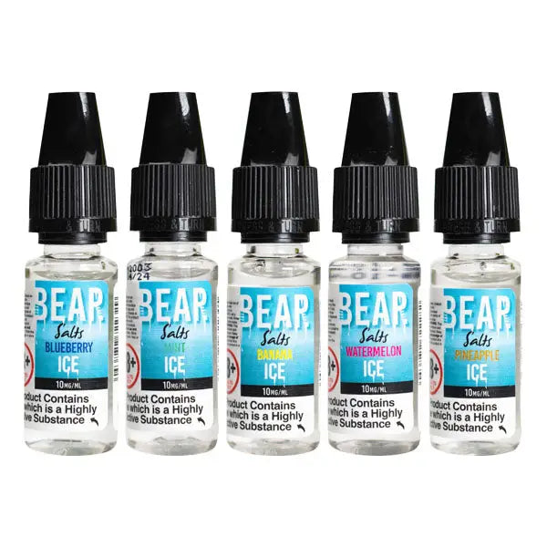 10mg Bear Flavours Ice 10ml Nic Salts (50PG/50VG) - Vaping Products