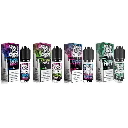 10MG Double Drip 10ML Flavoured Nic Salts E Liquid - Crystal Mist - Vaping Products