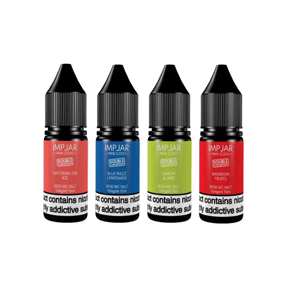 10mg Imp Jar Mini 3000 Double Concentrate 10ml Nic Salt (50VG/50PG) - Vaping Products
