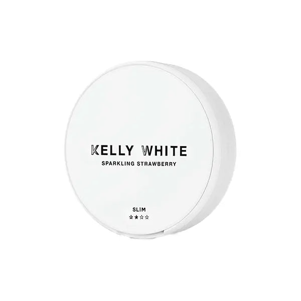 10mg Kelly White Medium Slim Nicotine Pouches - 20 Pouches - Sparkling Strawberry - Smoking Products