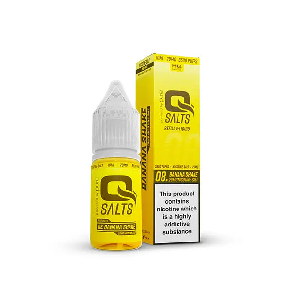 10mg Q Salts Nic Salts 10ml (50VG/50PG) - Banana Shake - Vaping Products