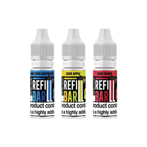 10mg Refill Bar Salts 10ml Nic Salts (50VG/50PG) - Vaping Products