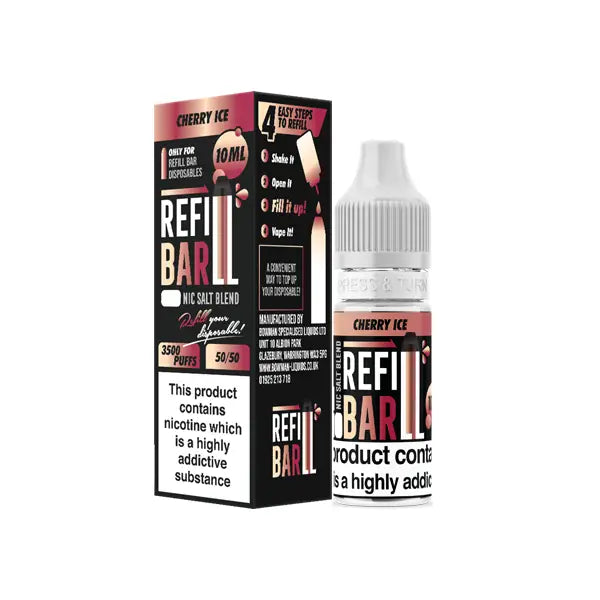 10mg Refill Bar Salts 10ml Nic Salts (50VG/50PG) - Vaping Products