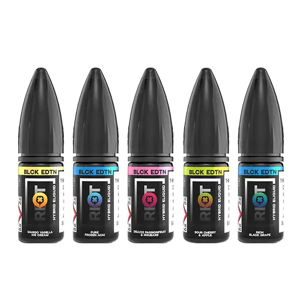 10mg Riot Squad Black Edition V2 Nic Salts 10ml (50VG/50PG) - Vaping Products