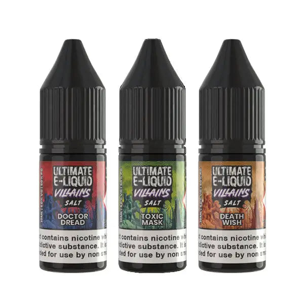 10mg Ultimate E-Liquid Villains Salts 10ml Nic Salts (50VG/50PG) - Vaping Products