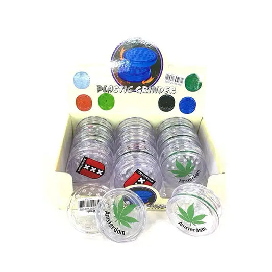 12 x 2 Parts 4Smoke Plastic Grinder - HX033A - Smoking Products