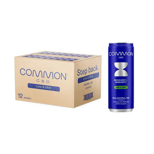 12 x COMMON 20mg CBD Lime & Mint Sparkling Drink - 330ml - CBD Products