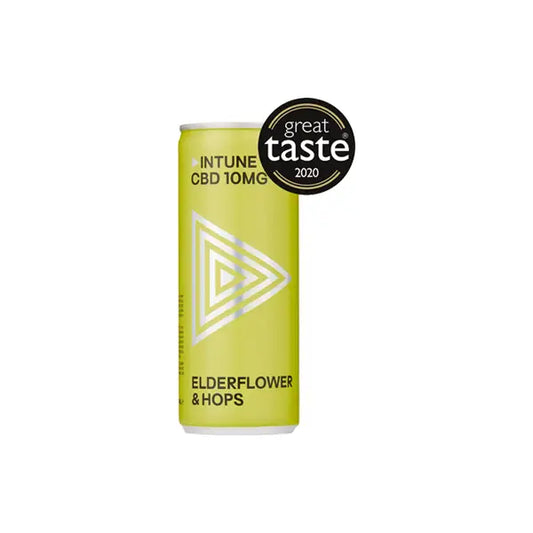 12 x Intune Elderflower & Hops 10mg CBD Drinks - 250ml - CBD Products