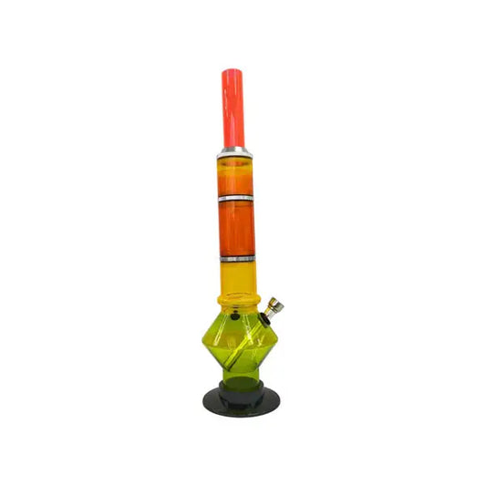 14’’ Rasta Acrylic Bong - WB-08C - Smoking Products