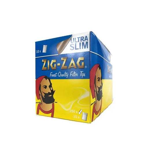 150 Zig-Zag Ultra Slim Filter Tips - Pack of 10 Bags - Smoking Products