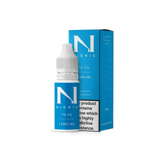 15mg Nic Nic Flavourless Nicotine Shot 10ml 70VG - Vaping Products