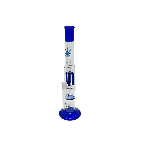 16’’ Large Cannabis Leaf Design Glass Bong - GB-89 - Smoking Products