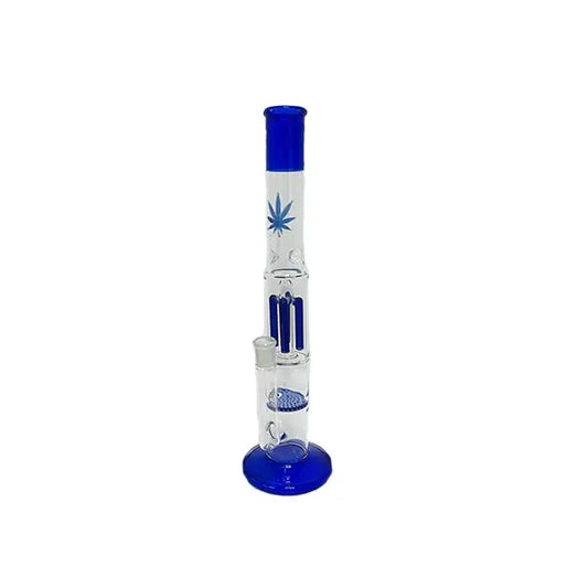 16’’ Large Cannabis Leaf Design Glass Bong - GB-89 - Smoking Products